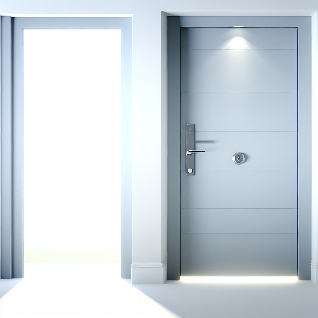 Modern home entrance with elegant lock